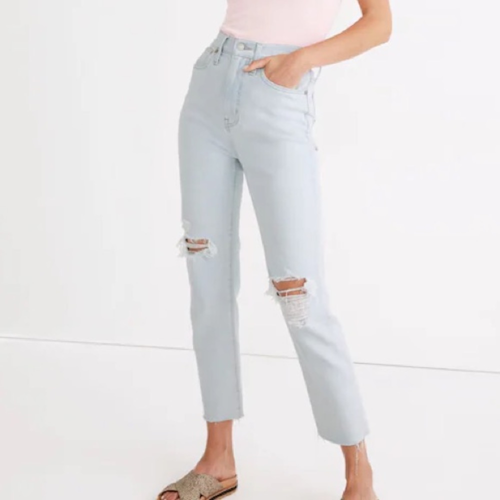 Madewell The Momjean in Harman Wash: Raw-Hem Edition